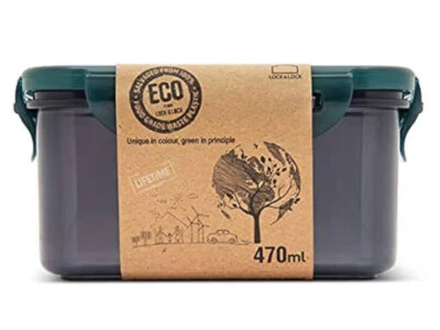 LocknLock Eco Food Containers with Lids - Rectangular 470ml  Airtight, BPA Free - Image 1 of 4