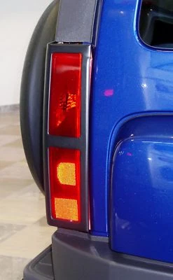 Aries Metal Black Rear Tail Light Guards For 2006-10 Hummer H3 T2278 (Set of 2)  - Image 1 of 2