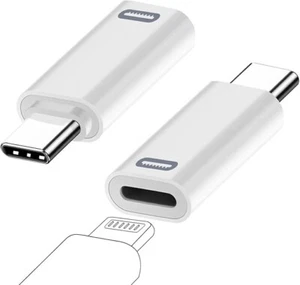 USB-C to Lightning Adapter (2-Pack) | Fast Charging for iPhone 15/16, iPad - Picture 1 of 7