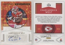 2016 Panini Preferred Preferred Signatures Gold /10 Charcandrick West #399 Auto
