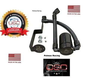 J&L /JLT black billet oil separator catch can 2015-23 Challenger Hellcat 6.2 V8 - Picture 1 of 2