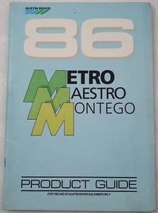 Austin Maestro Product Guide 86 - 1980's Classic Car - Salesmen Only Guide - Picture 1 of 8