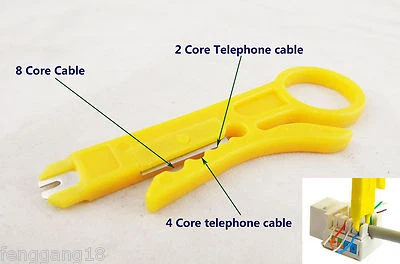 Network Connection Wire Punch Down Cutter Stripper UTP For Cat5 RJ45 Cable Tools - Image 1 of 4