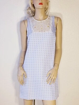 Vestido Romeo y Julieta Alta Costura Pequeño Verano Azul y Blanco  Foto 1 de 4