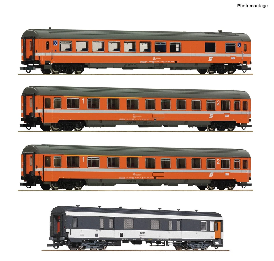 Roco 6200077 HO Gauge OBB Arlberg Express WRmz/Abmz/Dd2s Coach Set (4) IV - Image 1 of 1