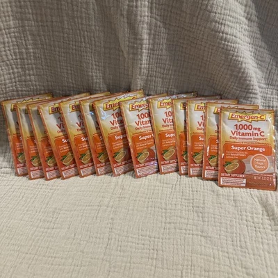 Emergen-C 1000 毫克维生素 C 超橙色 0.32 盎司 x 13 包 - 全新有效期至 3/26 — 第 1/4 张图片