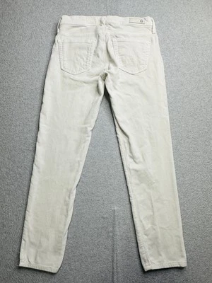 Pantalones pequeños al tobillo AG Adriano Goldschmied Stevie para mujer 24P marfil pana EE. UU. Foto 1 de 4