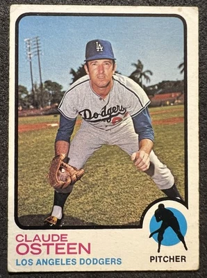 1973 TOPPS CLAUDE OSTEEN (LOS ANGELES DODGERS) #490 VG OC - Image 1 of 2