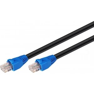 Goobay CAT 6 Outdoor-Patchkabel U/UTP Schwarz Blau CCA Kupfergemsich 50 m - Bild 1 von 3