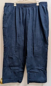 Alfred Dunner Short Pants Women 22W Blue Pull On Stretch Elastic Waist  - Picture 1 of 5