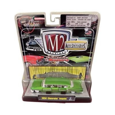 Castline M2 Machines Auto-Stretch Rods 1958 Chevrolet Impala Green NEW - Image 1 of 4