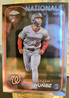 2024 Topps Chrome Update Series - #USC173 Nasim Nunez (RC) Washington Nationals - Image 1 of 2