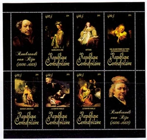 Zentralafrikanische Rep - 2011 Kunst - 2 s/s - Rembrandt - #1746-7 cv 19,50 Lot 34 - Bild 1 von 2