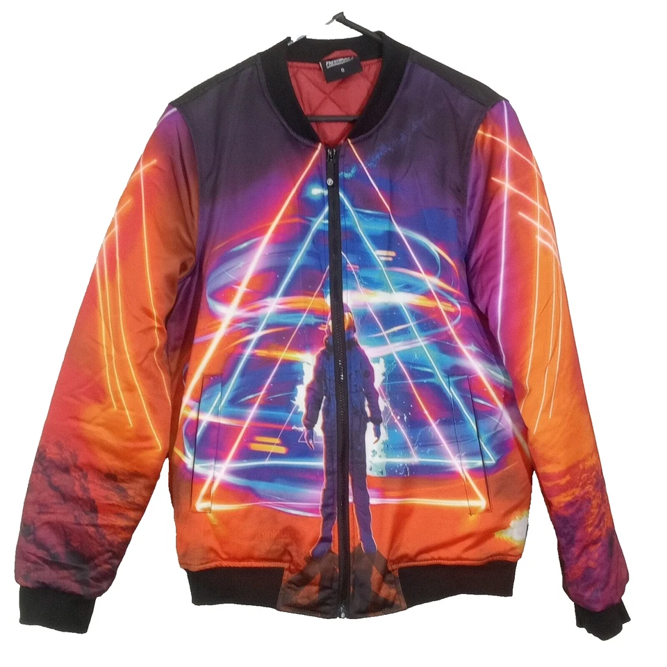Fresh Hoods Bomber Jacket Size S | ‘Awe & Wonder’ Graphic | Urban Streetwear Zip - image 1 of 4