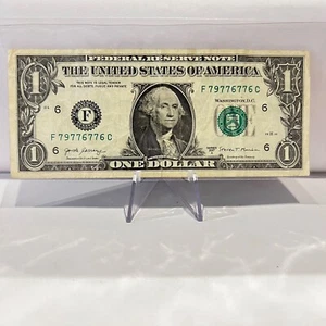 Five Of A Kind $1 Dollar Bill Series 2017A (79776776) Fancy US Paper Currency - Picture 1 of 2