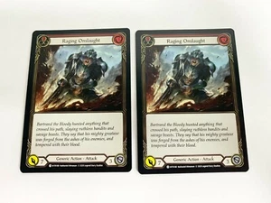 Raging Onslaught Red (X2) Welcome To Rathe UNLIMITED Flesh and Blood WTR188 - Picture 1 of 2