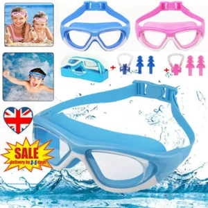 Kids Anti-Fog Swimming Goggles Pool Swim Adjustable Glasses Children Boys Girls - Picture 1 of 21