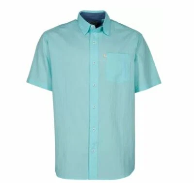 NEW Bob Timberlake Men's Solid Pucker Button-Down Short-Sleeve Shirt Medium - Image 1 of 2