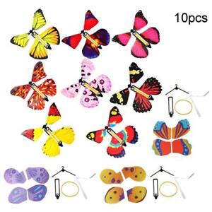 10X Magic Flying Wind Up Butterfly Toy For Birthday Greeting Card Wedding Prank