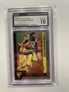 2020 Panini Flux Anthony Edwards #202 Base Rookie RC - CGC 10 GEM MINT - Picture 1 of 1