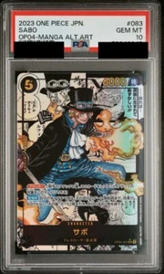 PSA 10 One Piece Card Game Sabo MANGA ART Super Parallel OP04-083 Japanese - Picture 1 of 2