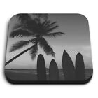 Square MDF Magnets - BW - Sunset Surfboards Surfer  #38424