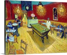 The Night Cafe, 1888 Canvas Wall Art Print, Billiards Home Decor