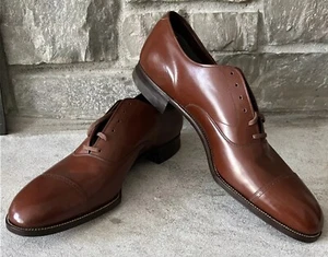 Deadstock Jarman Friendly Tan Cap Toe Oxford Dress Shoes 12 Narrow Width Wow! - Picture 1 of 24