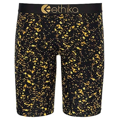 Calzoncillos boxer Ethika Gold Flakes negros calce básico urbanos para hombre ropa interior UMS566 Foto 1 de 4