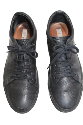 Acne Studios Adrian Grain Black Leather Sneakers Shoes Mens Size EUR 44 / US 11 - Image 1 of 4
