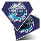 2 x Diamond Stickers 10 cm  - California Santa Monica Surf Beach  #5796