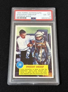 1963 Topps Astronauts #20 Spacesuit Checkup NASA PSA 6 Popsicle Back Low POP