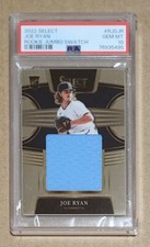 PSA 10 2022 Select JOE RYAN Rookie Jumbo Swatch Minnesota Twins RC PSA POP 1