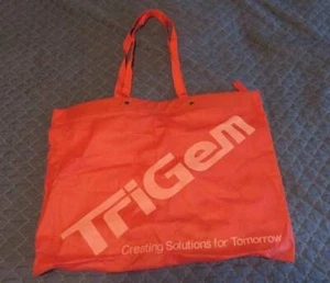 TRIGEM Tech Promo Trade Show Large BAG Logo Tote Computer Original Owner Vintage - Picture 1 of 2