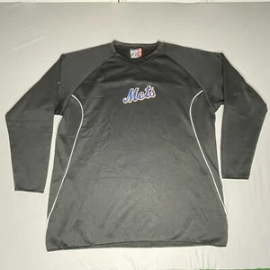 Suéter Pullover Majestic NY Mets Para Hombre Talla 2XT Negro Cuello en V Poliéster Clásico - Imagen 1 de 15