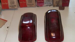 1941 Plymouth Tail Light Lens,Match Color Set ships free,P11 Deluxe,P11 Standard