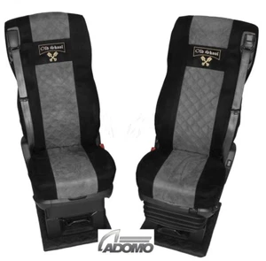 Sitzbezüge für Daf ab 2021 XF-new XG XG+, schwarz-grau, Old Skool, luftgefedert - Bild 1 von 3