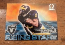 1998 Pacific Omega Rising Stars #22 Charles Woodson Raiders rookie Football Card