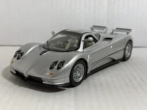 MOTORMAX PAGANI ZONDA C12 SILVER 1:24 DIECAST MODEL CAR 7" NEW NO BOX - Picture 1 of 11