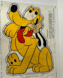 New Vintage Ameritex 19" Pluto Disney Sew & Stuff Fabric Panel Pillow Toy - Bild 1 von 9
