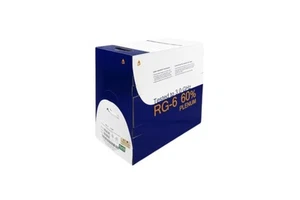 1000Ft RG6/U 60% Dual Shield Plenum (CMP) Coax Cable White - Picture 1 of 1