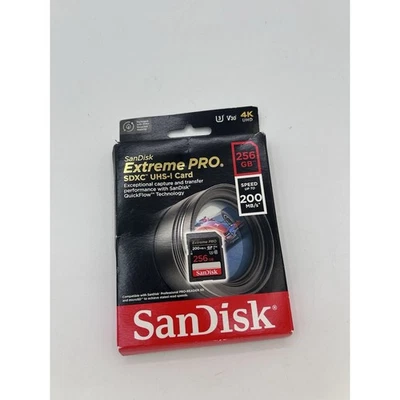 SanDisk 256GB Extreme PRO® SDHC And SDXC UHS-I Card-SDSDXXD-256G-GN4 OPEN BOX - Image 1 of 3