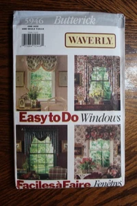 Butterick 5946 Pattern Window Curtains Valance Home Decor Uncut - Picture 1 of 3