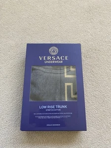 Versace Low Rise Trunks Grey Size 4 RRP £60 - Picture 1 of 9
