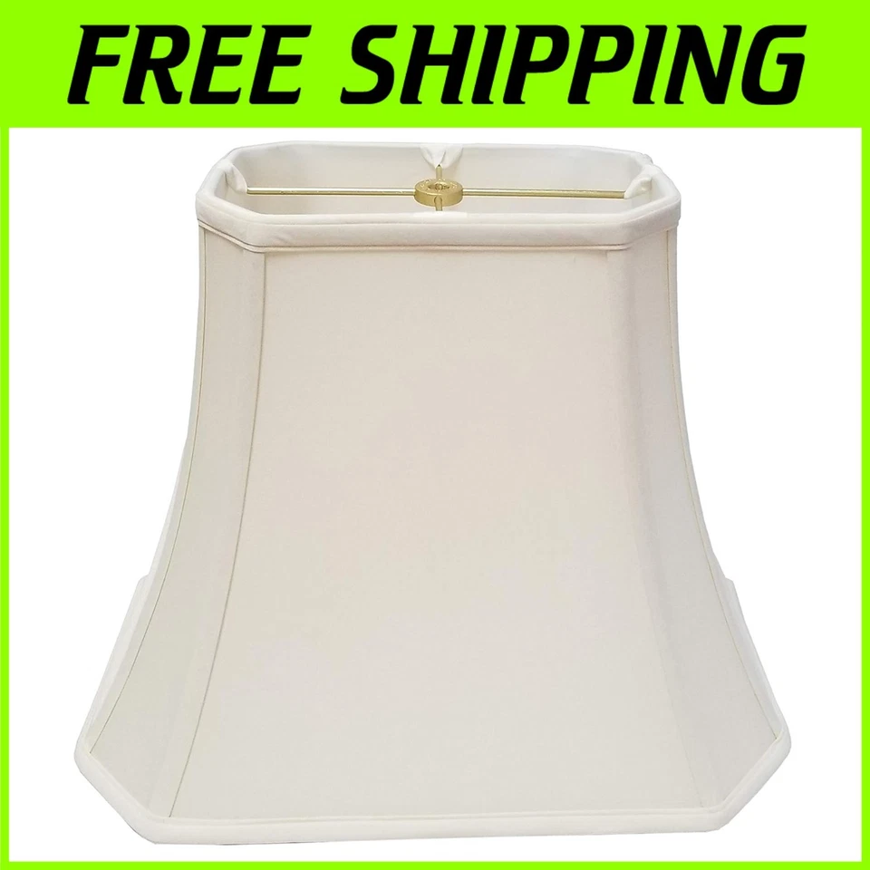 Elegant Rectangular Lamp Shade - Neutral Finish - Image 1 of 4