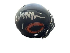 Caleb Williams/Ben Johnson DUAL Signed Chicago Bears Mini Helmet Autograph JSA - Picture 1 of 3