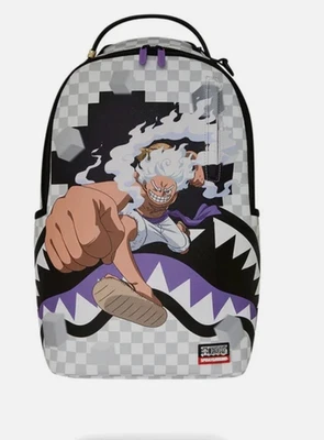 Mochila Sprayground One Piece Gear 5 Luffy a Cuadros Dlxsv NUEVA CON ETIQUETAS EN MANO AGOTADA Foto 1 de 4