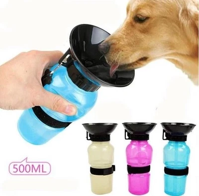 Tragbare 500 ml Wasserflasche für Hunde & Katzen Farbe Blau - Bild 1 von 4