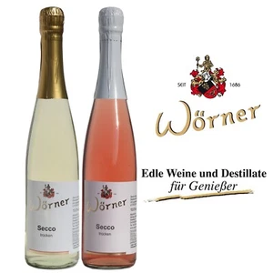 (13,33€/l) Secco - weiß und rosé 2 x 0,75l Deutscher Perlwein - WEINGUT WÖRNER - Bild 1 von 5