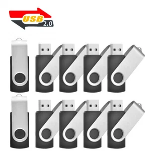 - 5,10,50 PCS - Black USB Flash Memory Stick Storage Drive U Disk Gift Wholesale - Imagen 1 de 6